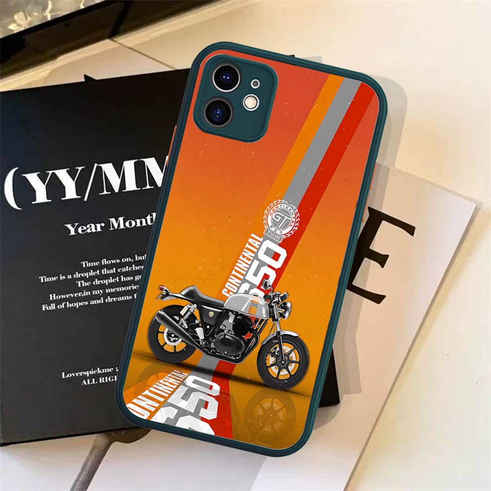 R-ROYALS E-ENFIELDS Logo For IPhone 11 12 13 14 15 16 Pro Max Plus X XS MAX Shockproof Matte Back Cover
