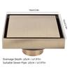 Square Floor Drain Brass Material Hair Catcher Drain Durable Shower Floor Drain  Garage Drain