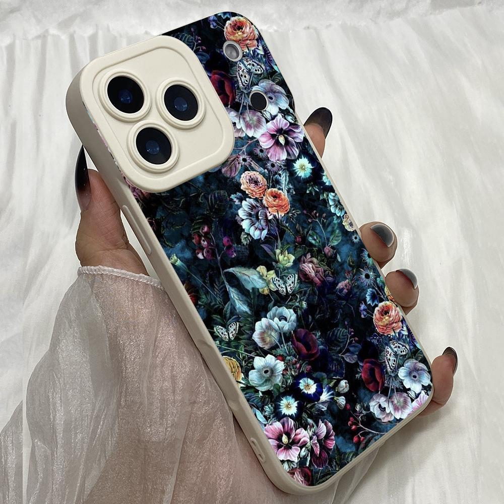 M441 Classic Painting Flower Aesthetic Eyes Angel Eyes Soft Phone Cases for iPhone Samsung Galaxy Xiaomi Rdemi Huawei Honor Infinix Realme All Model