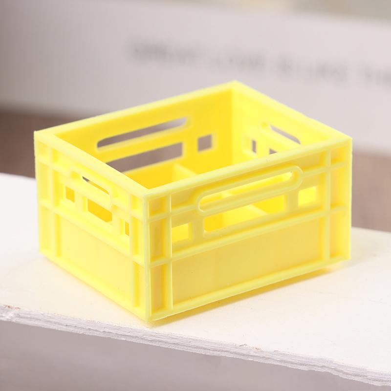 1:12 Dollhouse Miniature Basket Drink Storage Basket Beer/Cofee Basket Model Kitchen Decor Toy Doll House Accessories