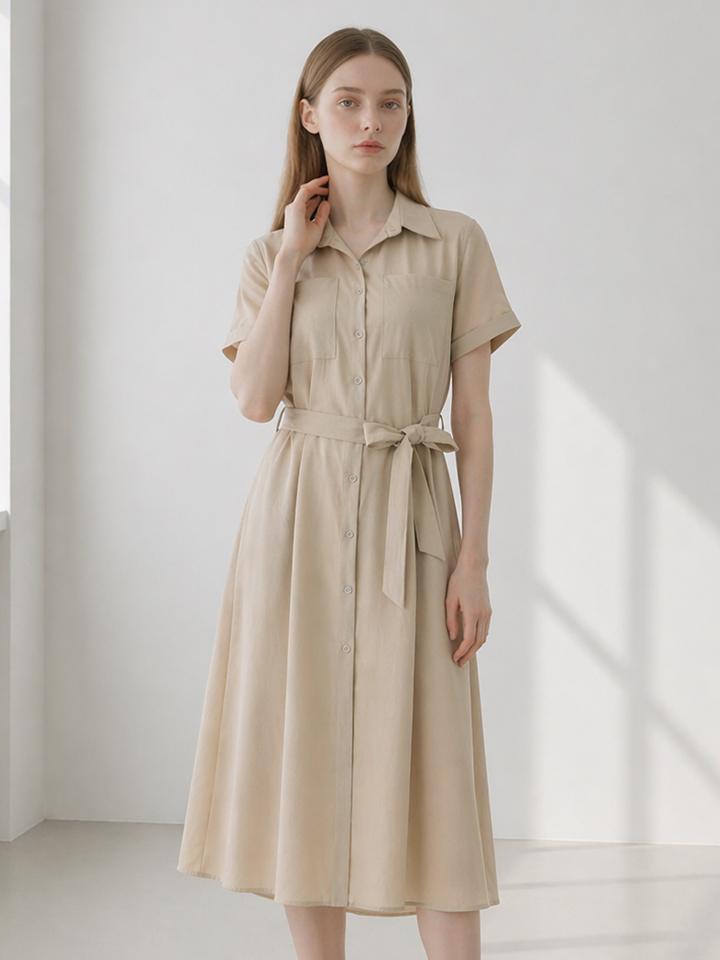 PAIGEFLYNN Modern Belted Shirt Dress_P6Bop008C