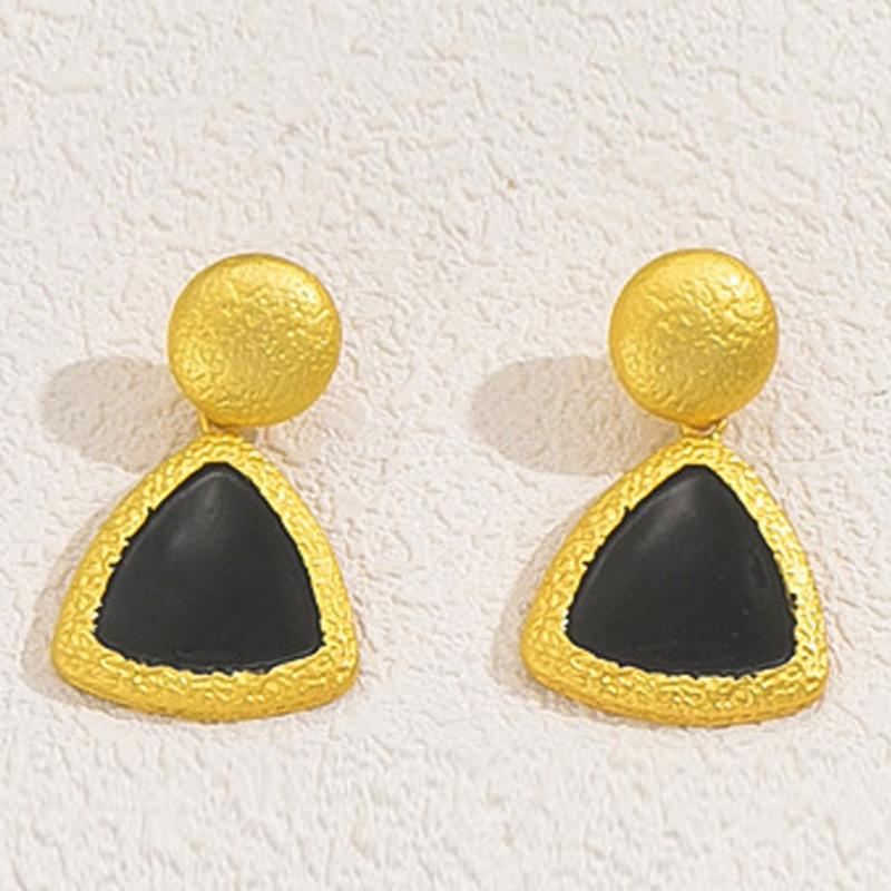 

Геометрический ветер Женский набор ожерелье, серьги, браслет Персонализированный дизайн ниши с капельным маслом Длинная цепочка для ключицы Ювелирные изделия