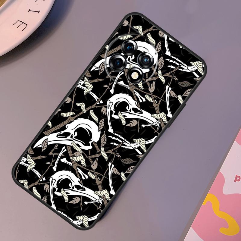 Raven Crow Skull pattern Case For OnePlus Nord CE 2 Lite 3 2T N30 N20 N10 OnePlus 11 12 10T 12R 10R 8 9 10 Pro Cover