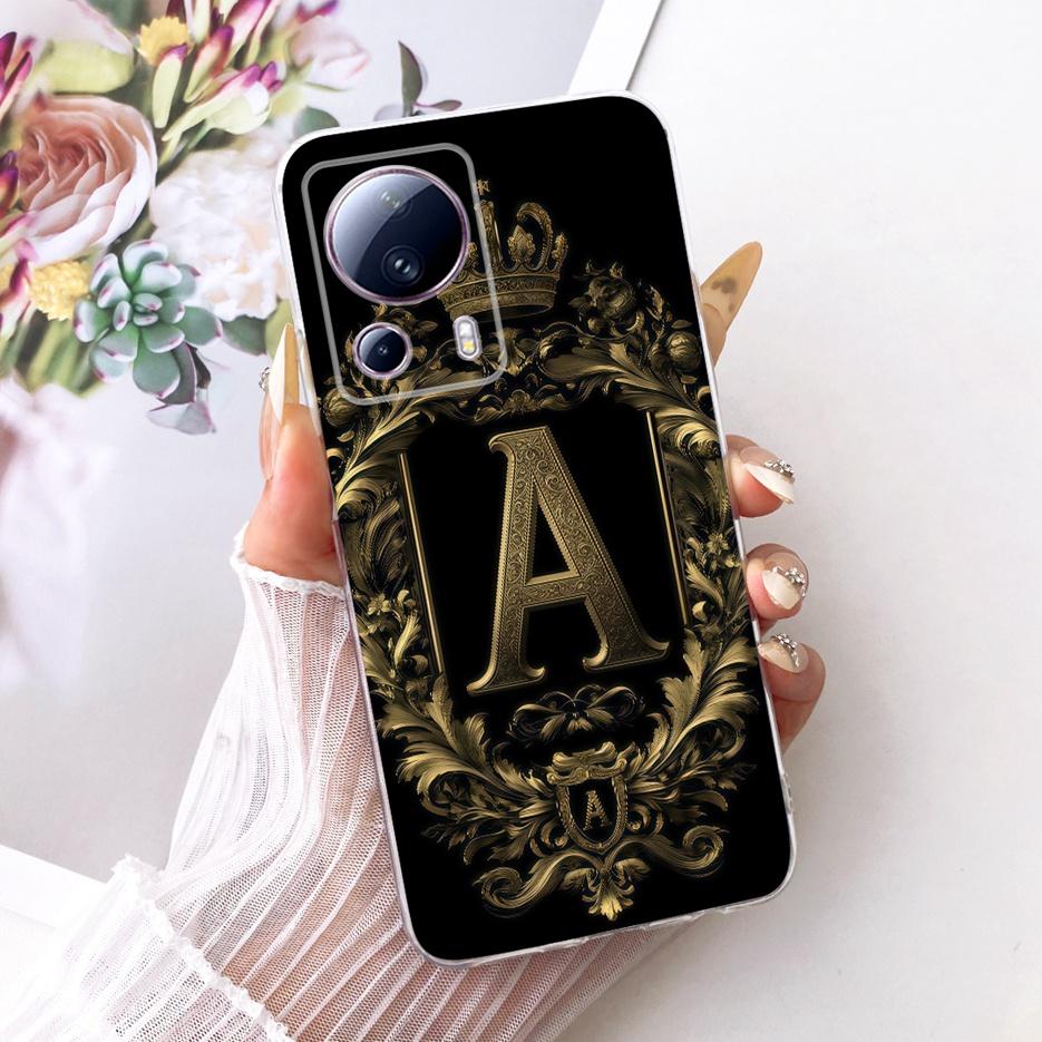 For Xiaomi 13 Lite Case Luxury Letters Cover Clear Silicone Soft Slim Phone Case For Xiaomi Mi 12 Lite NE Mi 13Lite Fundas Coque