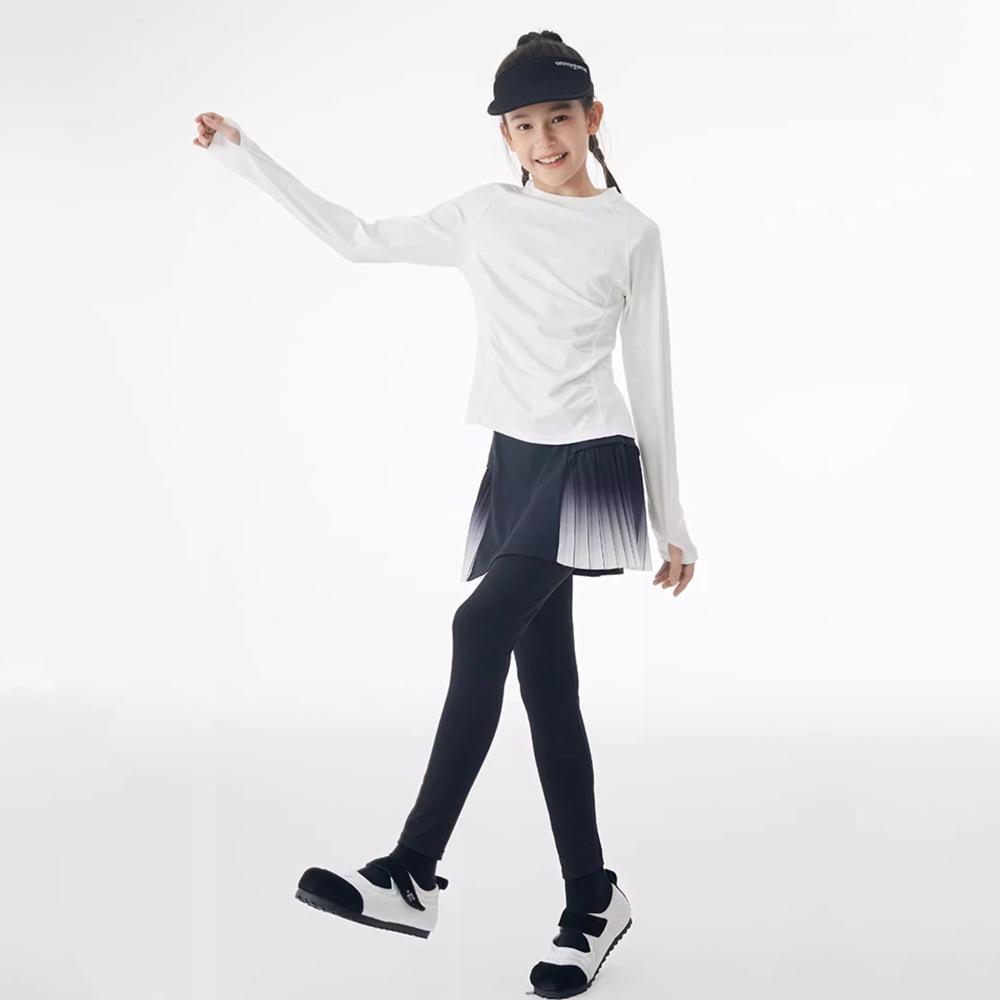 Spring & Autumn Girls' Long-Sleeve Nylon Quick-Dry Yoga & Sports Set