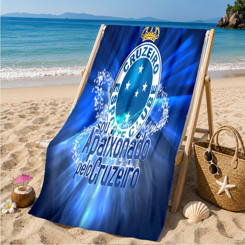 Cruzeiro Passionate Fan Beach Towel Microfiber Beach Towel, Lightweight and Quick-Dry, for Summer Travel, Swimming Pool Fan Birthday Gift