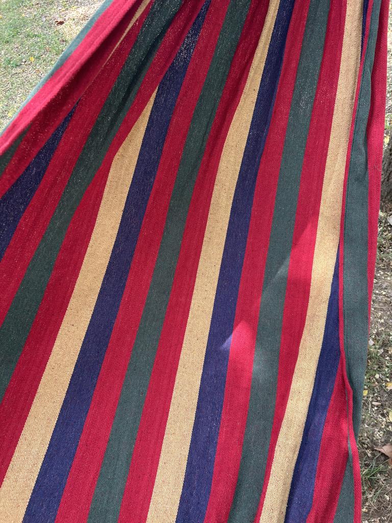 Outdoor Canvas Camping Hammock Anti Rollover Portable Thicken Fabric Single & Double Hammock with Carry Bag for Patio, Backyard