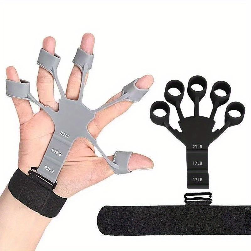 

1-piece adjustable anti slip finger trainer with 5-finger opening design and portable grip strength enhancer