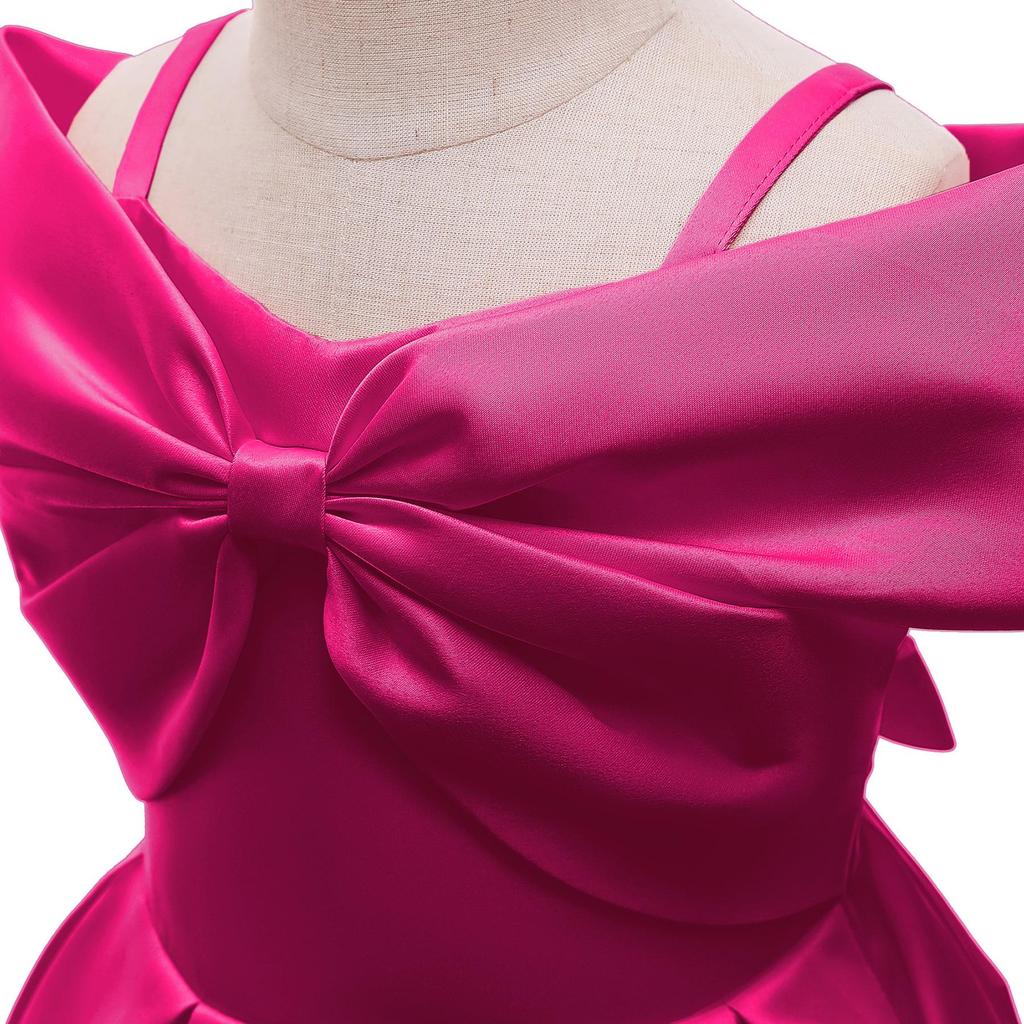 Vestito estivo da principessa con bretelle per bambina, stile western, abito da festa per esibizioni