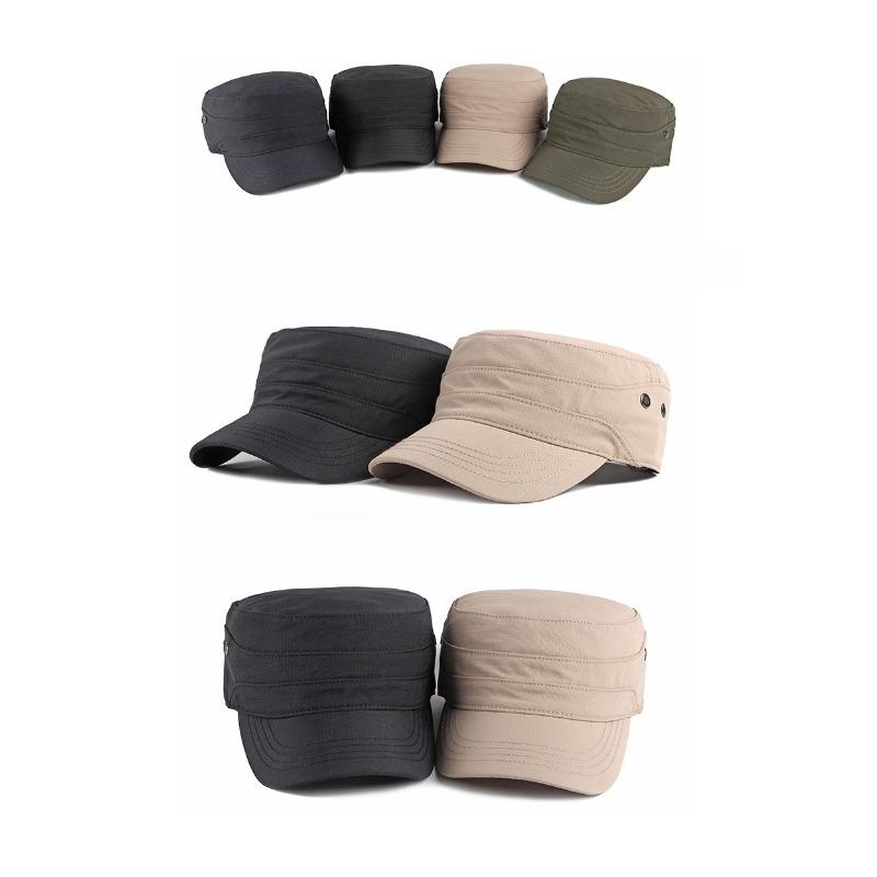 ZEXIN Hat Summer Thin Duck Tongue Flat Cap Outdoor Leisure Sunscreen Military Cap Breathable Summer Cool Mesh Hat Dry Sun Hat