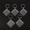 5Pcs Clear Bear Acrylic Blank Photo Frame Keychain Insert Photo Picture Frame Key Holder Diy Picture Frame Keyring Bag Pendant