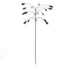 Metal Wind Spinner Wind Sculpture Rustproof Waterproof Heavy Duty Falling Foliage Kinetic Copper Triple Spinner for Outdoor Garden