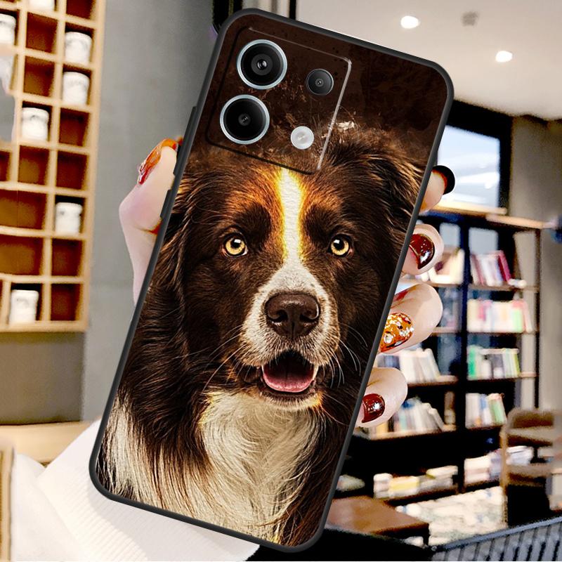 Border Collie Dog For Xiaomi Redmi Note 14 Pro 12 11 9 10 13 15 Pro Plus Case For Redmi 15 10C 12C 13C 14C 15C