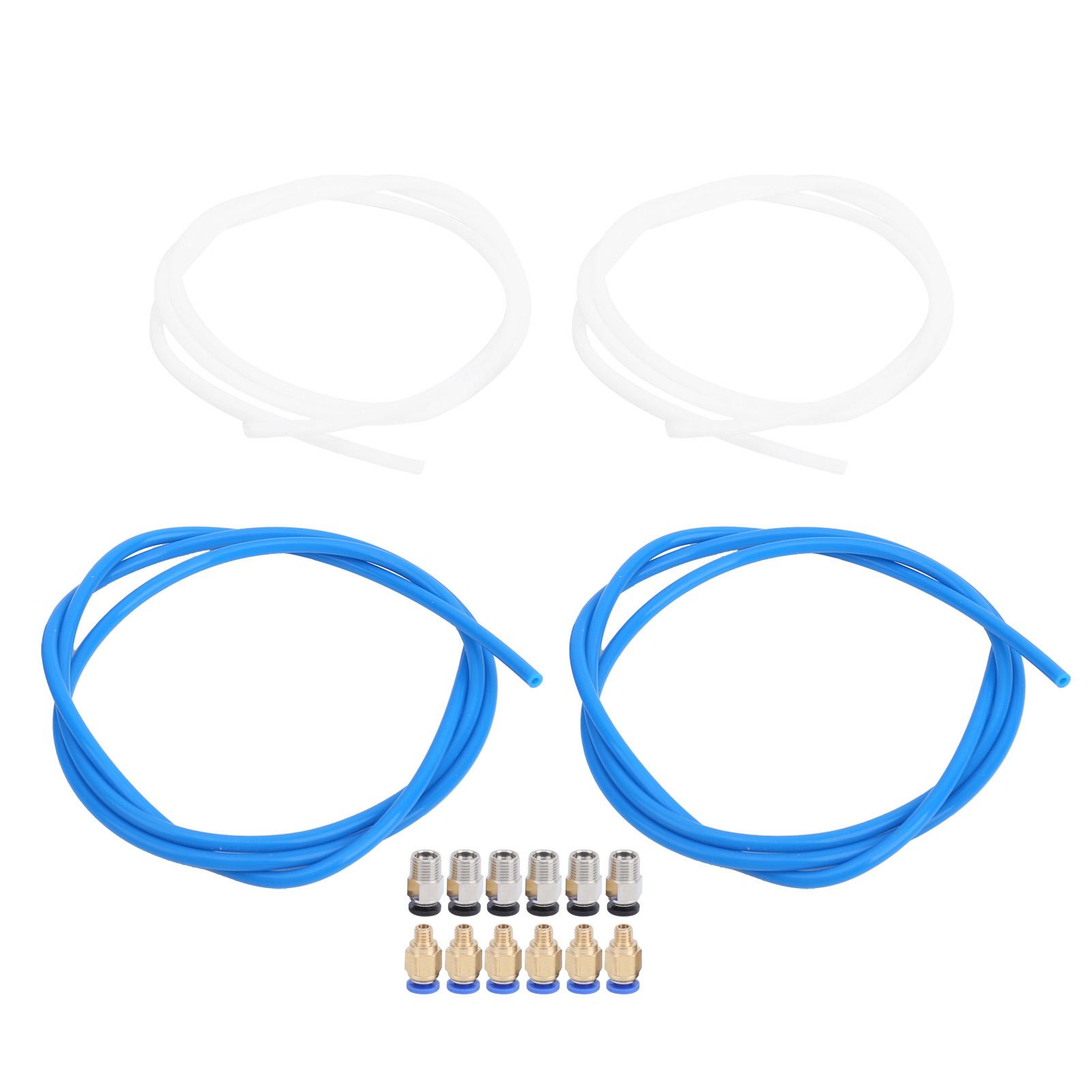 

Аксессуары для 3D-принтера 2 шт. синяя 2 шт. белая трубка PTFE 6 шт. M10 + 6 шт. пневматический разъем M6