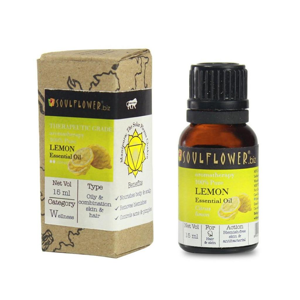 Lemon Essential Oil (15 Ml), Lemon Essential Oil, Soulflower