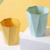 Zentto Polygon Small Trash Can Round Plastic Wastebasket, Wastebasket Garbage Container Bin for Bathrooms, Kitchens, Home Offices, Kids Rooms