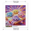 DIY Diamond Painting Kit Cute Colorful Kawaii Mochi Bun Design Full Drill Rhinestone Canvas Art Home Wall Decor Gift Fun Craft