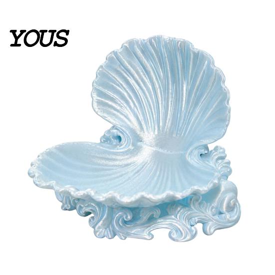 Sweet Style Jewelry Holder 3D Printed Shell Tray, Decorative Desktop Storage Organizer for Dressing Tray Table, Opening Trinket Dish Rings