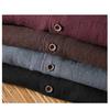 Spring and Summer Men Jackets Chinese Style Cotton Linen Thin Coat Big Pocket Button Stand Collar Jacket Traditional Men Clothing