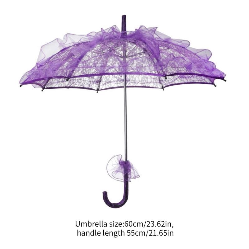 Bühnenrequisiten Spitzen-Sonnenschirme Zarte Foto-Requisiten Damen-Kostüm Party Outdoor-Hochzeiten Bühnenrequisiten Mehrfarbig