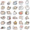 60 Cartoon Cat and Rabbit Doodle Stickers Trolley Box Water Cup Diary Waterproof DIY Stickers