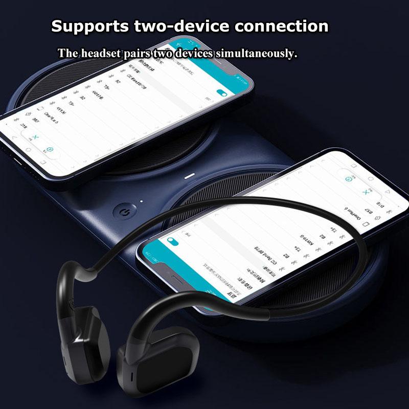 IPX8 Waterproof Bone Conduction Earphone Bluetooth5.3 Swimming Headphones 32G Memory Handsfree Call Music Headset Stereo Earbuds