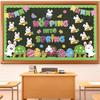 Pajean Spring Easter Classroom Decorations Easter Bulletin Board Set Easter Bunny Eggs He Is Risen Cross Cutouts Christian Religious Cutout for