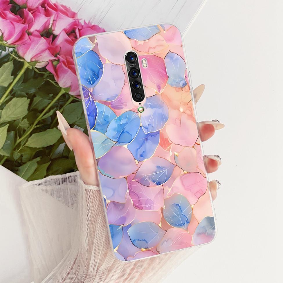 Clear Casing For Oppo Reno2 CPH2577 Phone Case For Oppo Reno 2 Cover Fashion Butterfly Funny Cute Painted