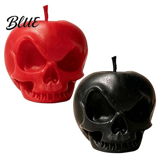 Small Gothic Window Displays 3D Printed Apple Skull Desktop Ornament Halloween Decor Figurine Niche Home Accessories Creative Dark Art Craft Statue