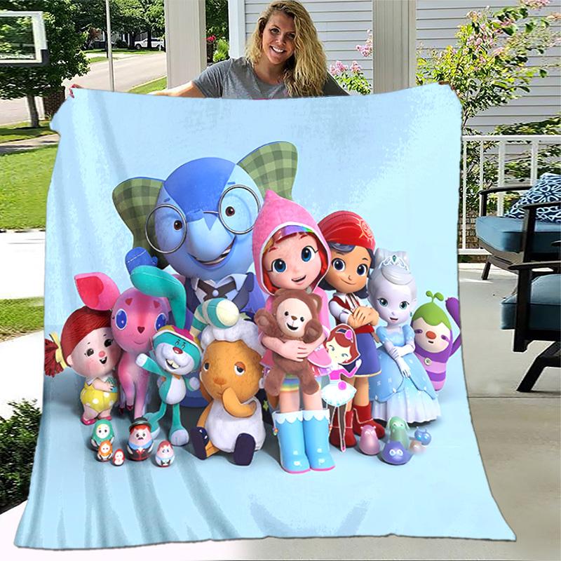 1pc Blanket - Rainbow Ruby Print Design, Lightweight Blanket for Sofa, Bed- Soft &Warm, Gift for All Seasons