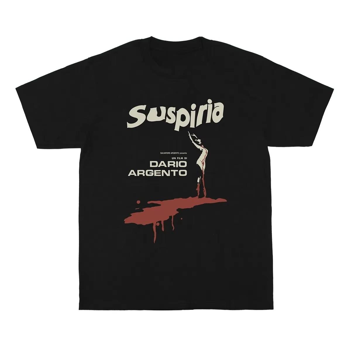 

Suspiria Dario Argento TShirt Death Horror Movie Worship Dawn Black Short Sleeve Unisexs Women Printed Casual Oversized Tshirt S