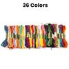100 Pcs Floss Random Color Cross Stitch Embroidery Thread Rainbow Color Handmade Embroidery Thread for DIY Sewing