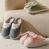 Winter Fur-Slippers: Women's & Men's Cozy Cotton, Velvet-Lined, Thick Sole for Indoor Warmth
