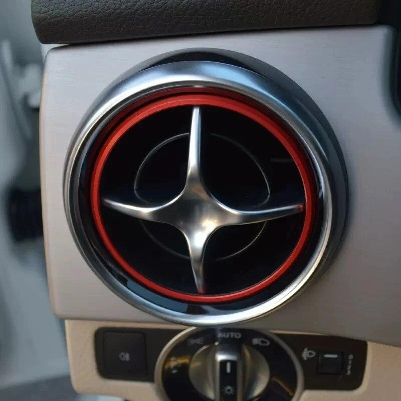 Bil AC Luftkonditionering Utloppsventil Trimring Klistermärken För Mercedes Benz SLK SLC R172 SLC180 SLC200 SCL300 SLC43 AMG