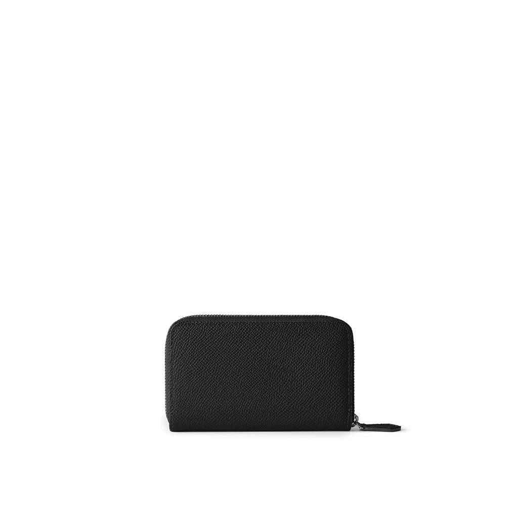 BONAVENTURA Two-Tone Compact Wallet in Nobile Leather [Black x Navy] Men's Wallet, European-Grade Leather, Minimalist, Thin, Genuine Leather, Gift,