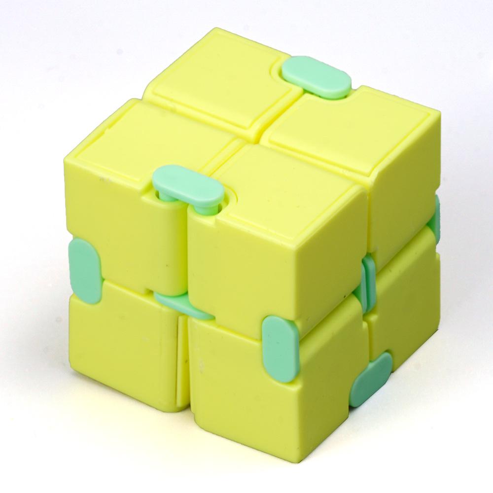 Infinity Cube: Luminous Blue-Green Stress Relief and Creative Decompression Toy