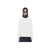 Li Ning Fitness Series Simple Solid Color Round Neck Pullover Sweatshirt Women sweatshirt Champagne-White AWDU634-4