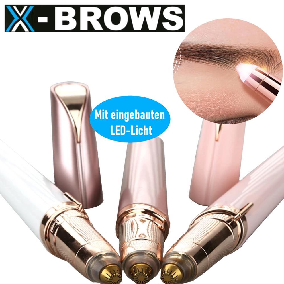 X-BROWS Augenbrauenrasierer Gesichtshaarentferner Augenbrauentrimmer Flawless