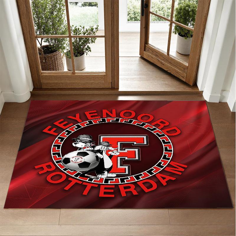 Feyenoord Design Crystal Velvet Rug Soft Decorative Mat for Bedroom Entrance