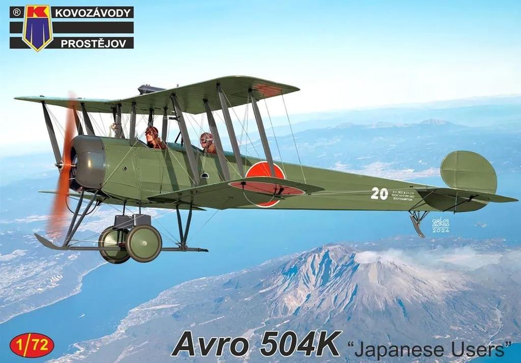 KP model 1/72 scale Avro 504K plastic model kit for Japanese users, KPM0461