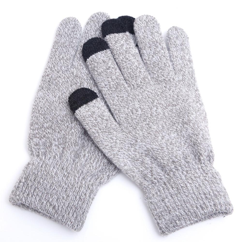 General Winter Plush Knitted Gloves Warm Thicken Touch Screen Telefingers for Outdoor