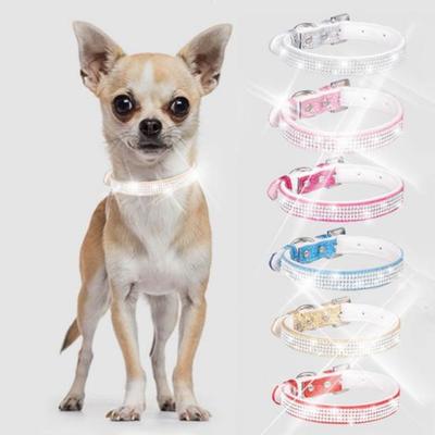 1pcs Brilliant Dogs Inlaid Rhinestone Collar Soft Texture Shiny Dog Necklace