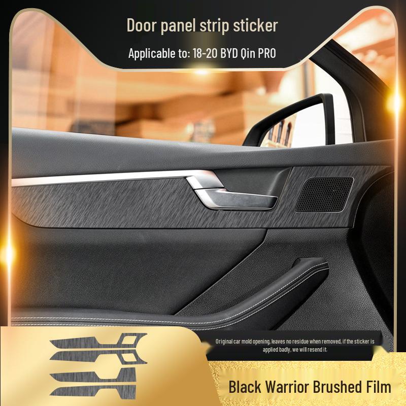 Black Warrior Brushed Car Sticker for 18-20 BYD Qin Pro Interior Decor