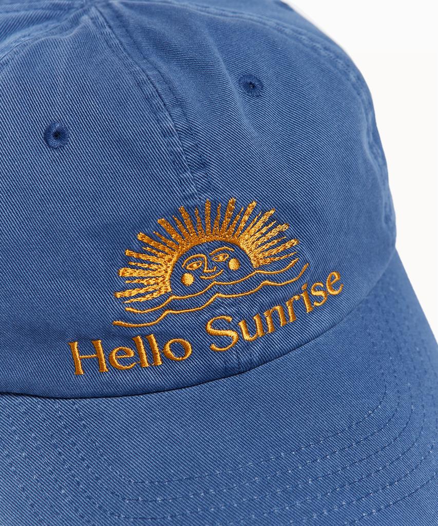 HELLO SUNRISE Washed Og Logo Ball Cap_Ocean Blue