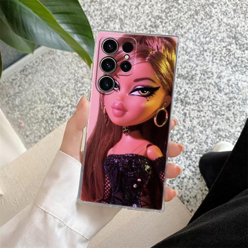 Bratzs Dolls Smiling Transparent Case For Samsung Galaxy S26 S25 Ultra S24 S22 S26 Plus S20 S23 S21 S25 FE 5G Soft Clear Cover