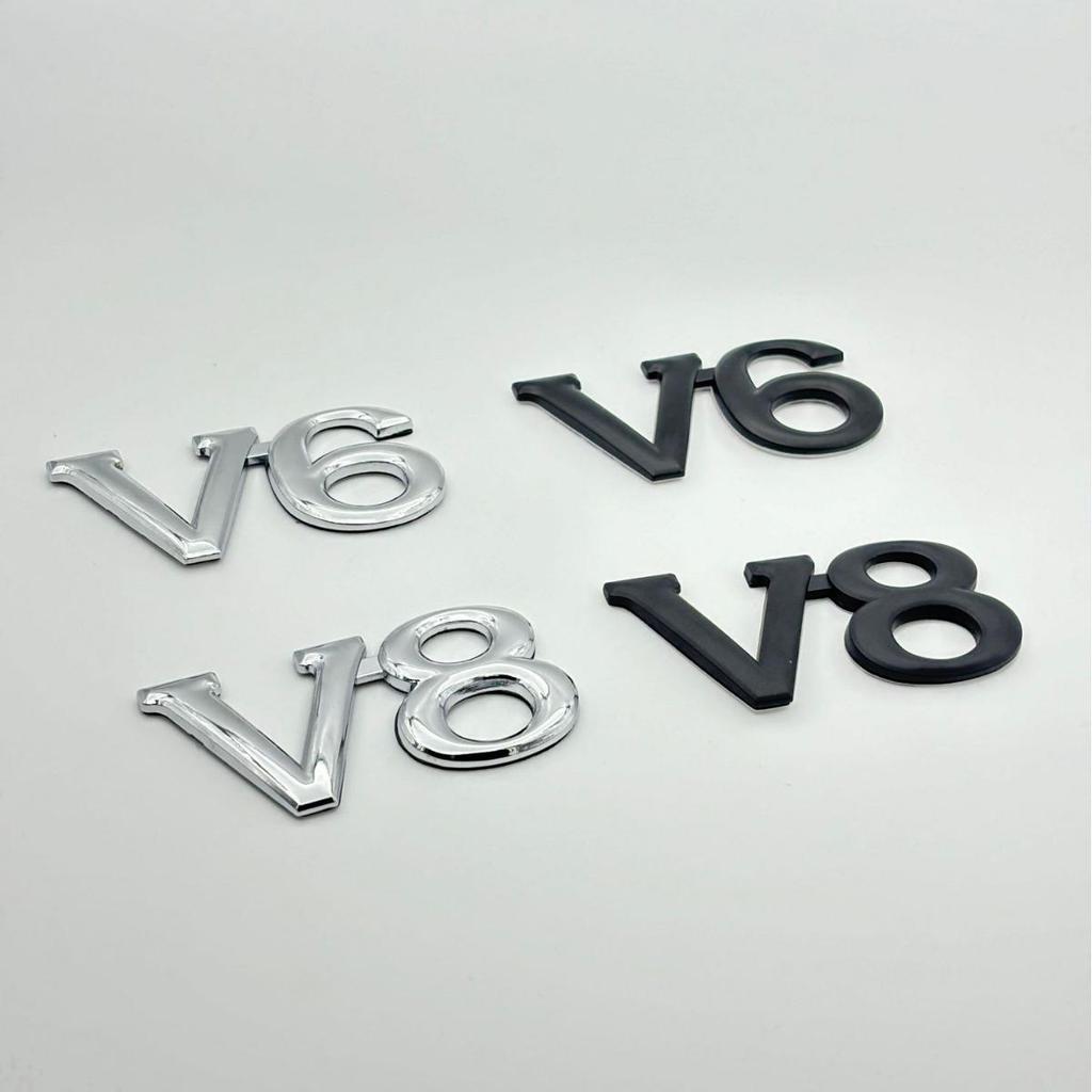 Universelles 3D Metall Auto Abzeichen Emblem V6 V8 Großer Hubraum Aufkleber
