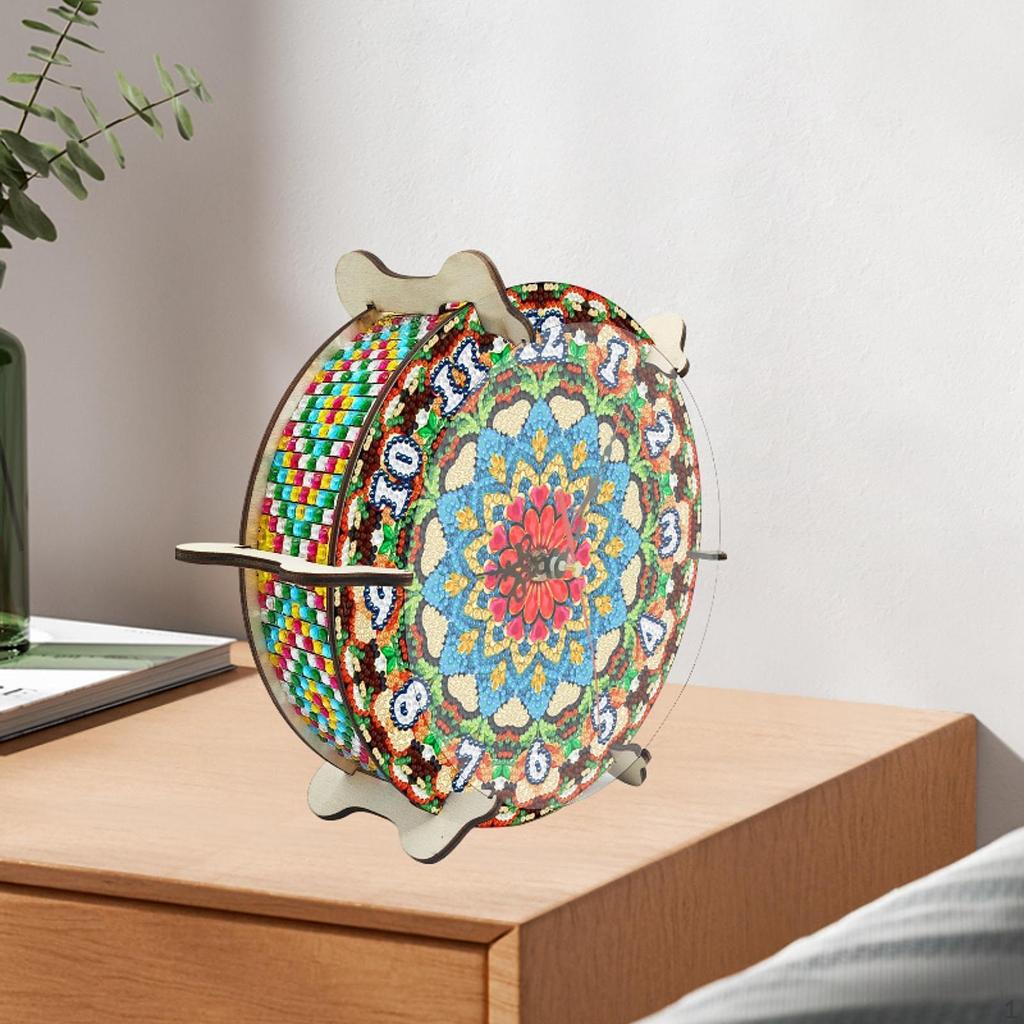 5D Diamond Craft Clock Desk Special Shape Full Drill Decorative DIY for