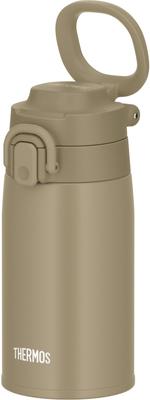 Water Bottle Vacuum Insulated Mobile Mug with Carry Loop 400ml Beige BE JOS-400