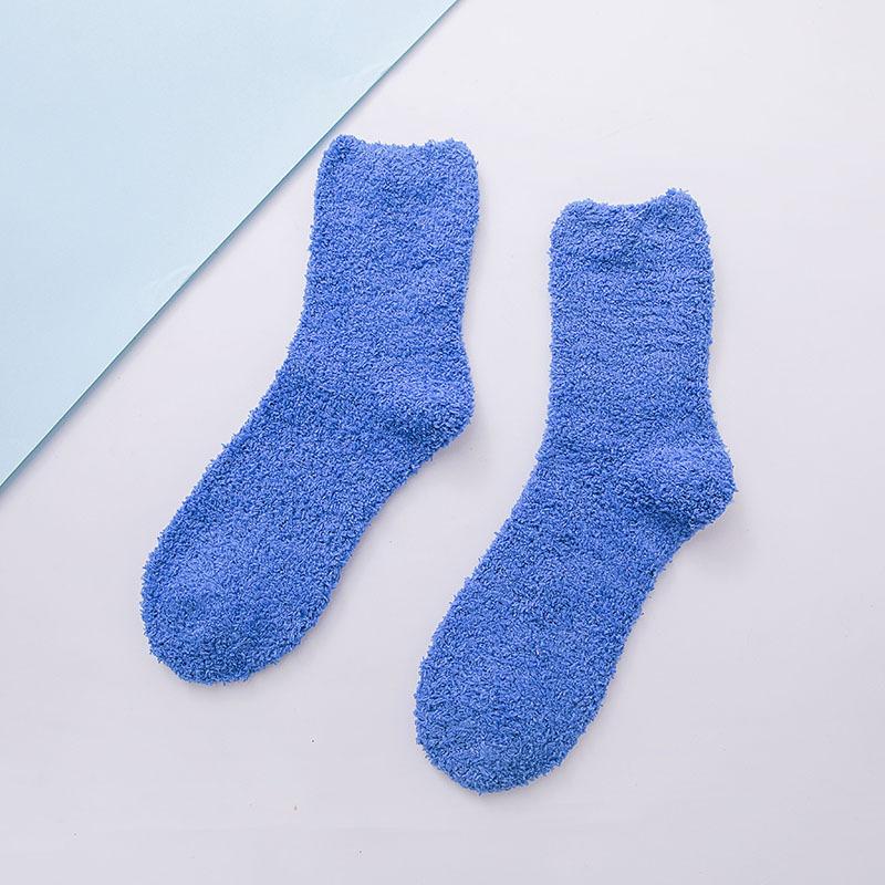 Heart Flanged Flat Women's Socks Rolled Edge Crew Cute Lovely Women's Sleeping Socks Fluffy Bed Sock for Women