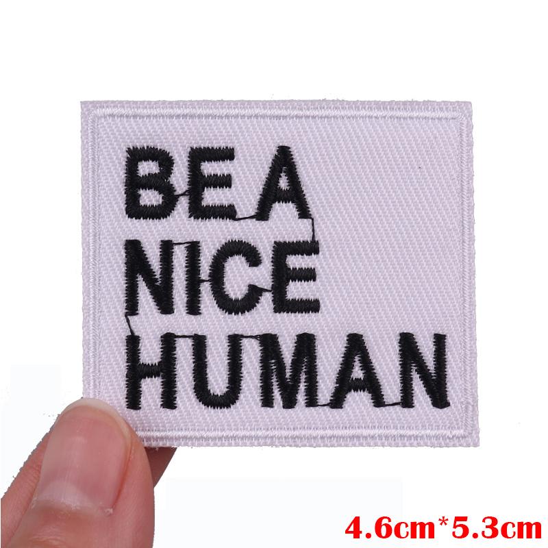 Jackets Hats Letter Slogan Embroidered Patches For Clothes Personality Letter Series Patch Iron On Patches For Clothing Sew DIY